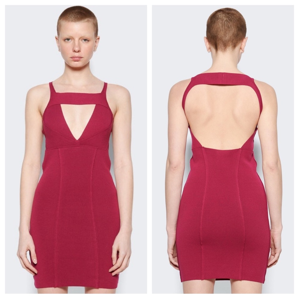 Rick Owens Sling Mini Dress in Fuchsia